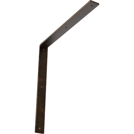 Ekena Millwork Hamilton Steel Bracket, Antiqued Bronze 2"W x 20"D x 20"H BKTM02X20X20HAABZ
